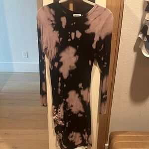 LAmade Black and Pink Long Sleeve Dress